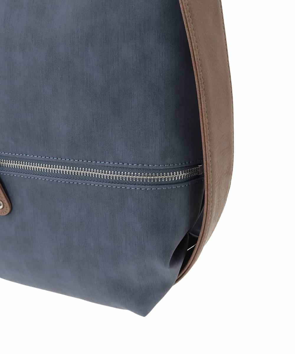 BKCGD05165 MK MICHEL KLEIN BAG(MK ミッシェルクラン バッグ) [2WAY/A4収納可]デニム風デザイン変形トートバッグ ネイビー