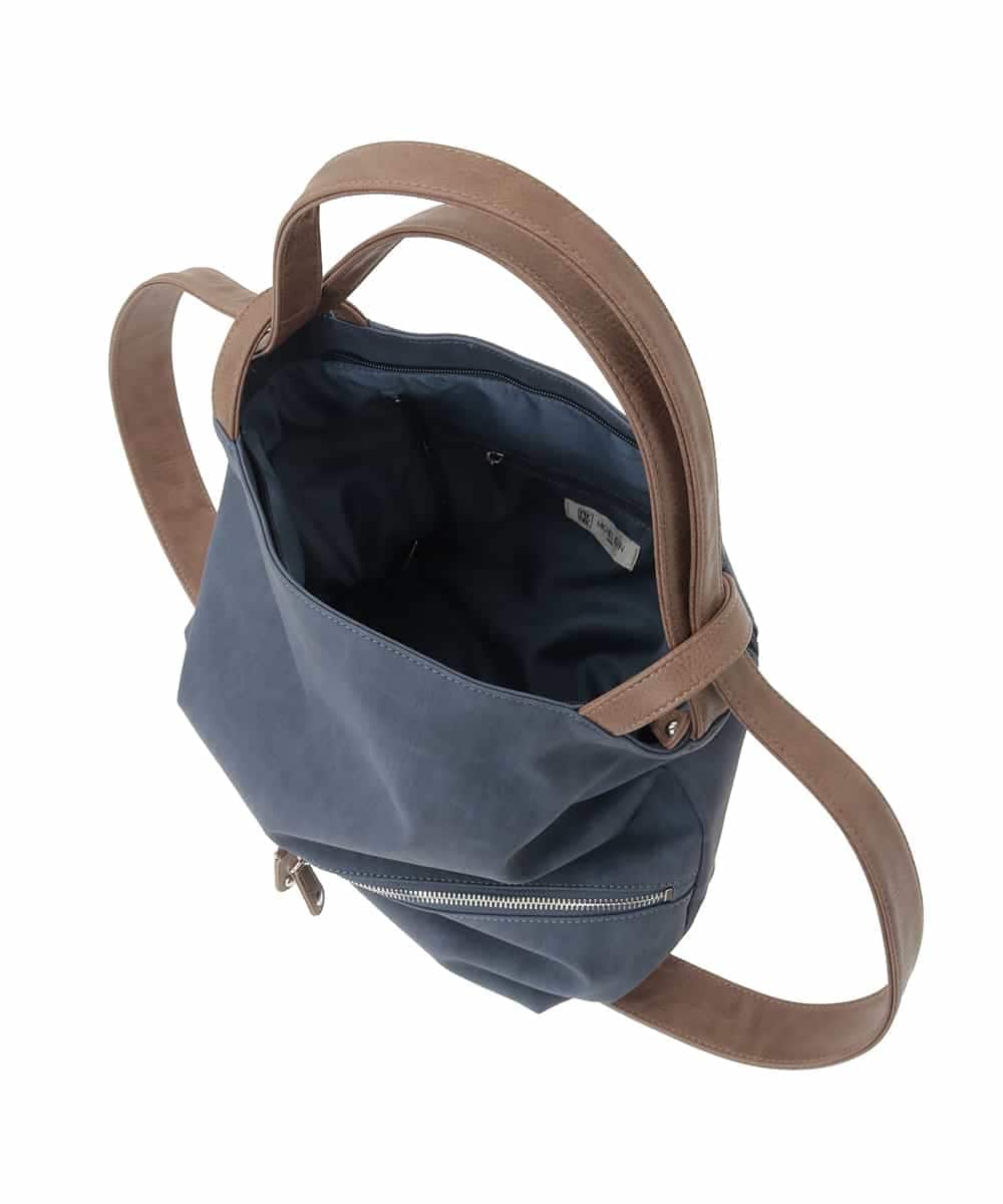 BKCGD05165 MK MICHEL KLEIN BAG(MK ミッシェルクラン バッグ) [2WAY/A4収納可]デニム風デザイン変形トートバッグ ネイビー