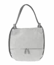 BKCGD05165 MK MICHEL KLEIN BAG(MK ミッシェルクラン バッグ) [2WAY/A4収納可]デニム風デザイン変形トートバッグ ライトグレー