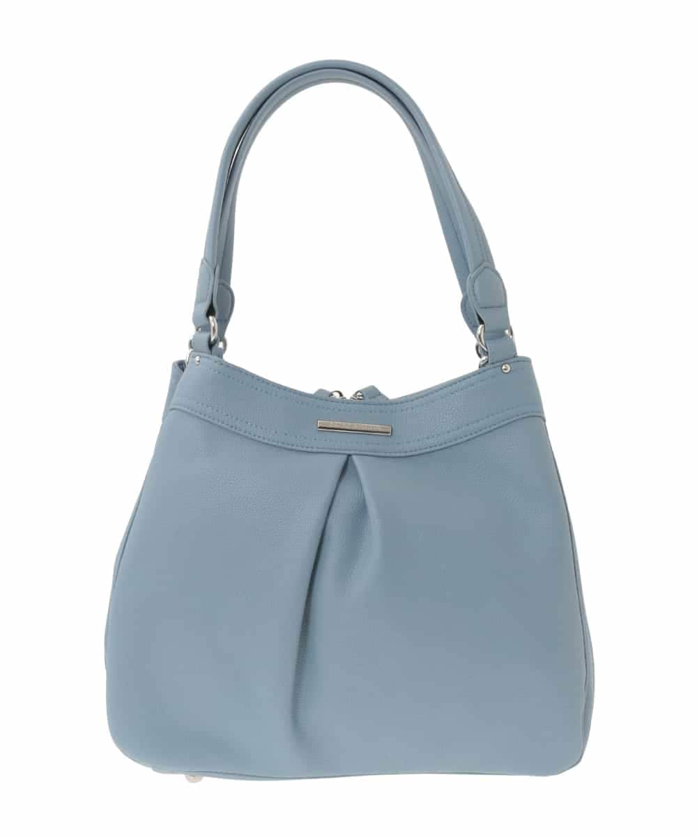 BKCGD07160 MK MICHEL KLEIN BAG(MK ミッシェルクラン バッグ) [2WAY]合成皮革タックデザインバッグ ライトブルー