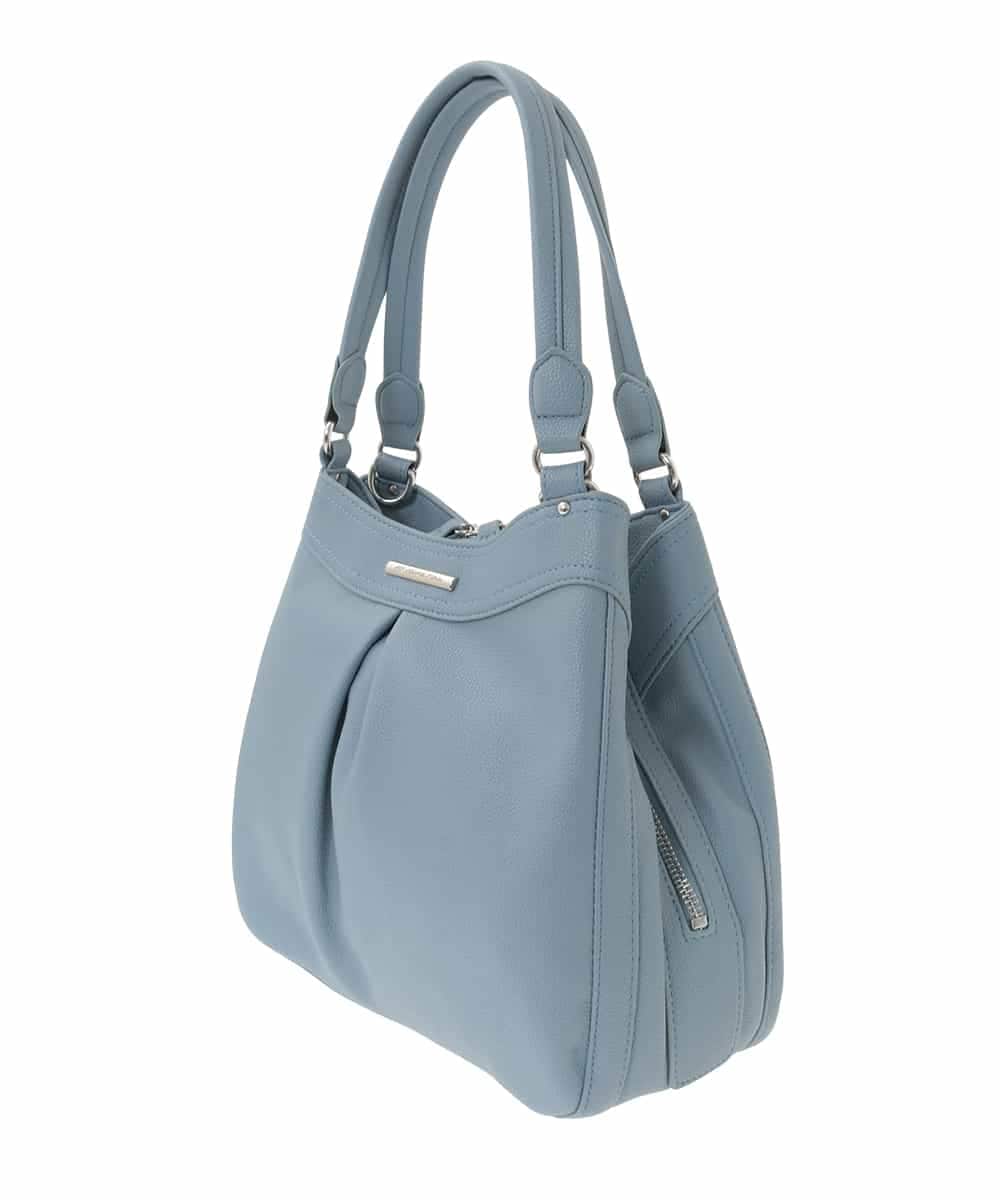 BKCGD07160 MK MICHEL KLEIN BAG(MK ミッシェルクラン バッグ) [2WAY]合成皮革タックデザインバッグ ライトブルー