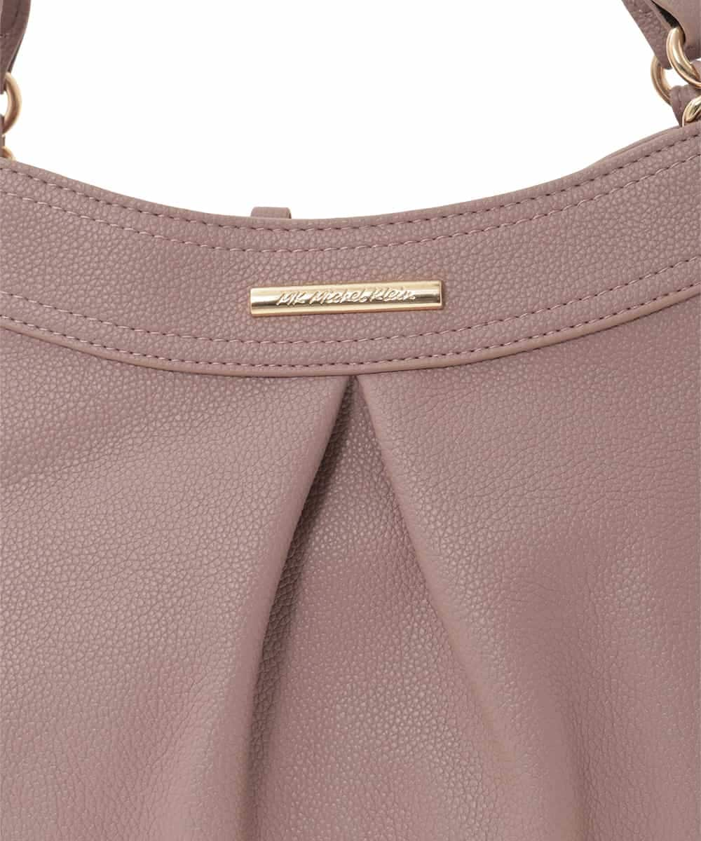 BKCGD07160 MK MICHEL KLEIN BAG(MK ミッシェルクラン バッグ) [2WAY]合成皮革タックデザインバッグ ライトブルー