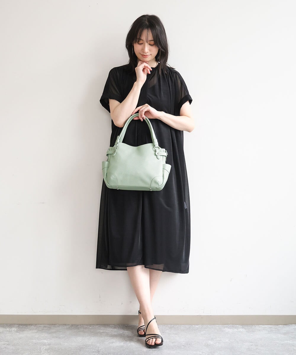 BKCGD08150 MK MICHEL KLEIN BAG(MK ミッシェルクラン バッグ) [2WAY]サイドポケットデザイントートバッグ ライトグレー