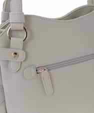 BKCGD08150 MK MICHEL KLEIN BAG(MK ミッシェルクラン バッグ) [2WAY]サイドポケットデザイントートバッグ ライトグレー