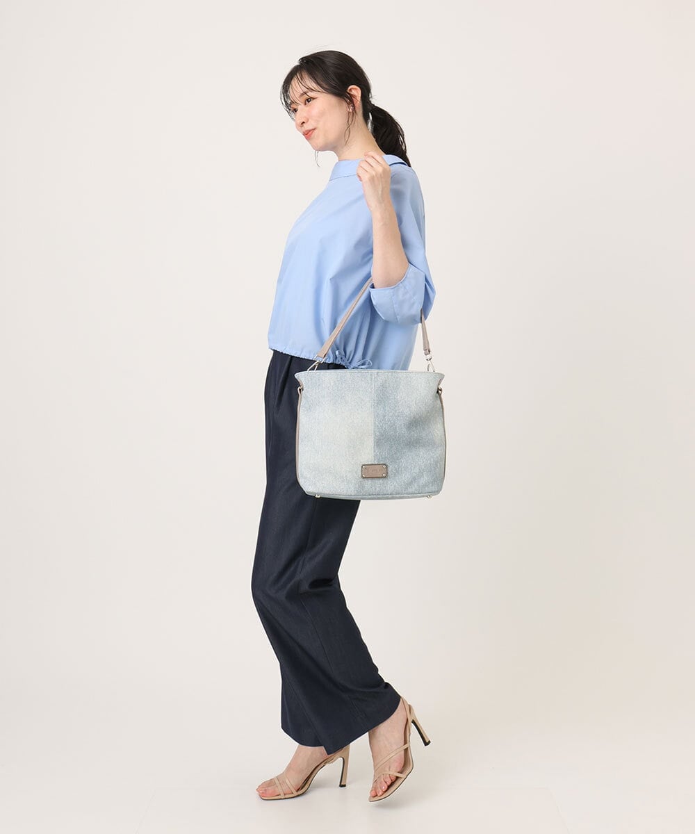 BKCGD09150 MK MICHEL KLEIN BAG(MK ミッシェルクラン バッグ) [2WAY]メタルタグアクセントショルダーバッグ ネイビー