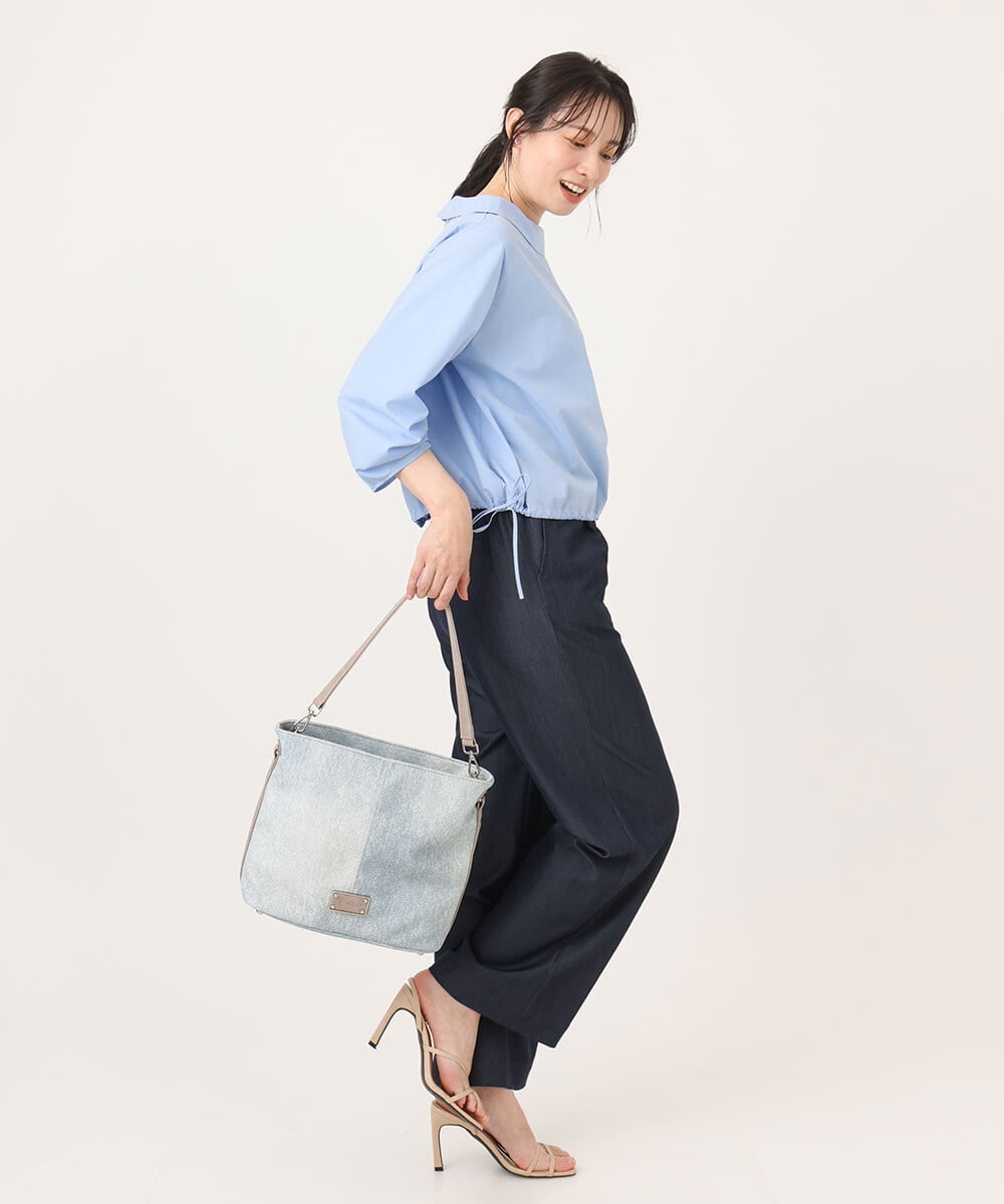 BKCGD09150 MK MICHEL KLEIN BAG(MK ミッシェルクラン バッグ) [2WAY]メタルタグアクセントショルダーバッグ ネイビー