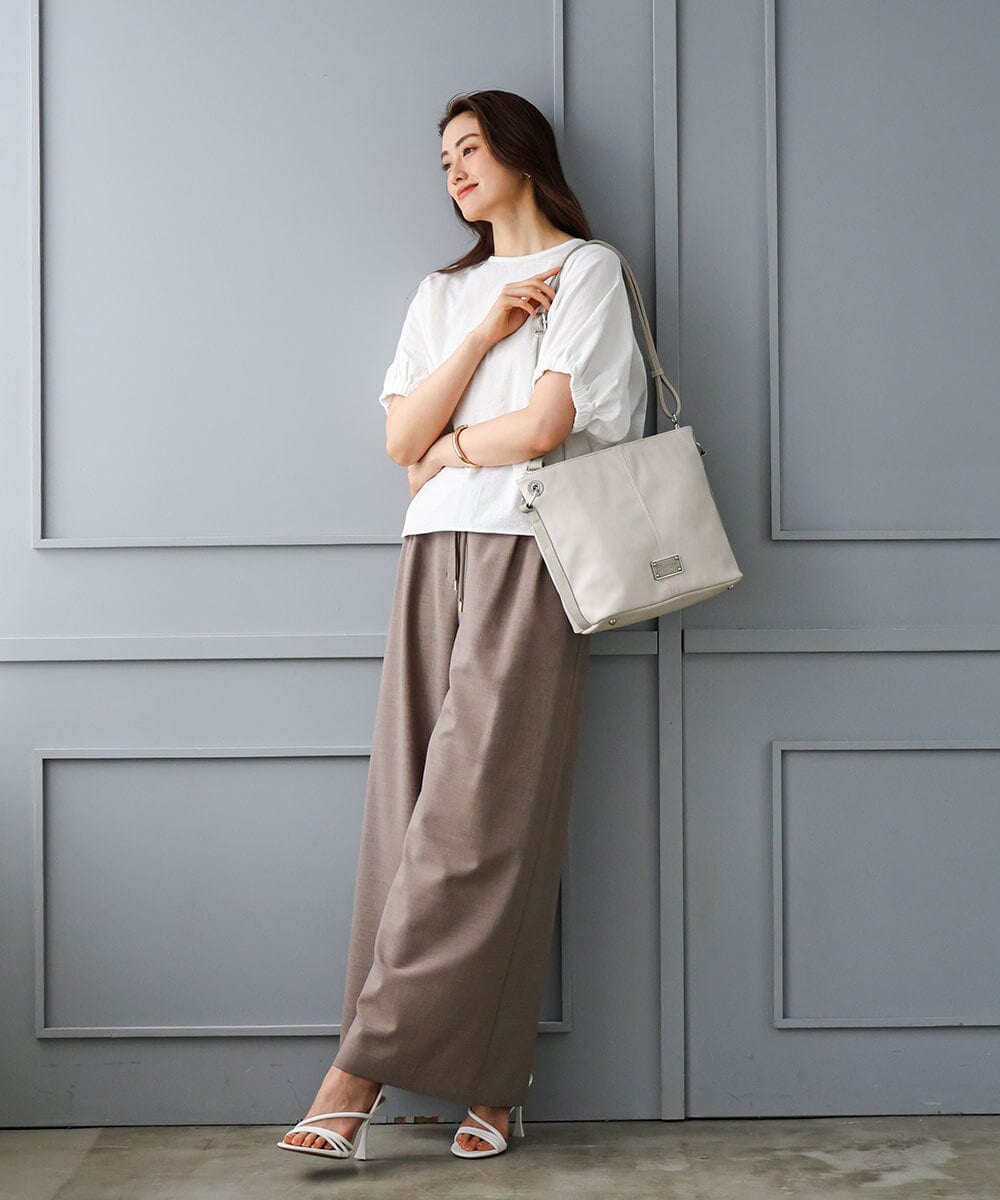 BKCGD09150 MK MICHEL KLEIN BAG(MK ミッシェルクラン バッグ) [2WAY]メタルタグアクセントショルダーバッグ ネイビー