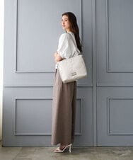 BKCGD09150 MK MICHEL KLEIN BAG(MK ミッシェルクラン バッグ) [2WAY]メタルタグアクセントショルダーバッグ ネイビー