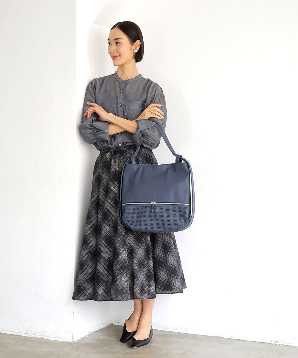 BKCGD26165 MK MICHEL KLEIN BAG(MK ミッシェルクラン バッグ) [2WAY]パンチングデザイン変形トートバッグ ベージュ