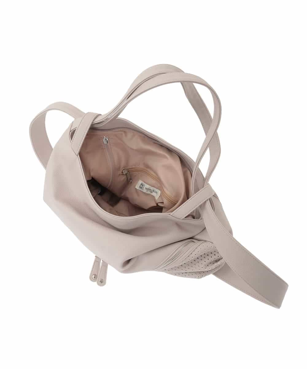 BKCGD26165 MK MICHEL KLEIN BAG(MK ミッシェルクラン バッグ) [2WAY]パンチングデザイン変形トートバッグ ベージュ