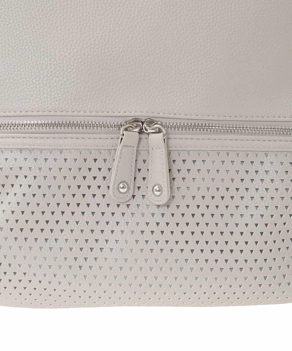 BKCGD26165 MK MICHEL KLEIN BAG(MK ミッシェルクラン バッグ) [2WAY]パンチングデザイン変形トートバッグ ピンクベージュ