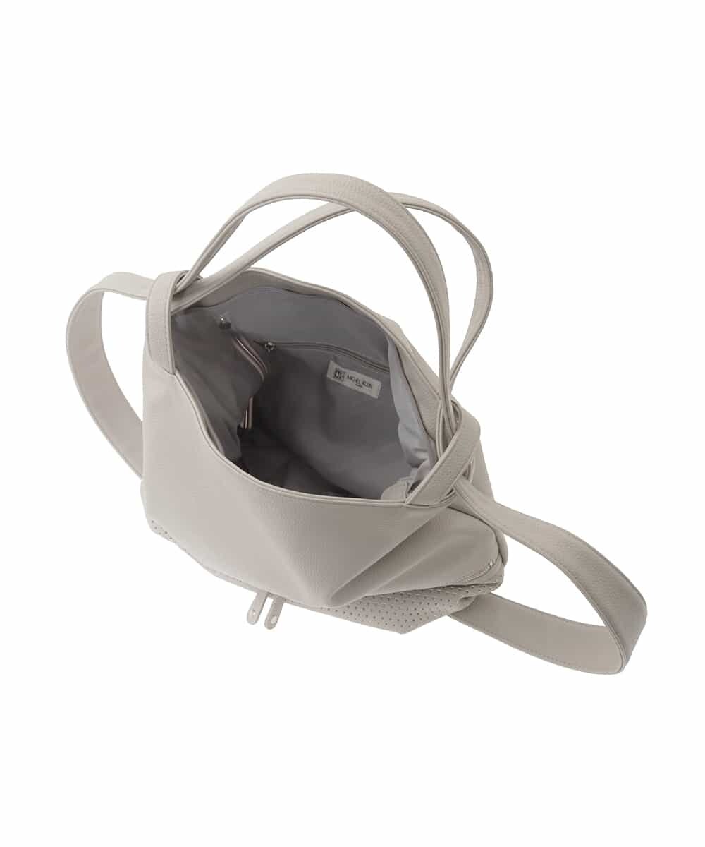 BKCGD26165 MK MICHEL KLEIN BAG(MK ミッシェルクラン バッグ) [2WAY]パンチングデザイン変形トートバッグ ピンクベージュ