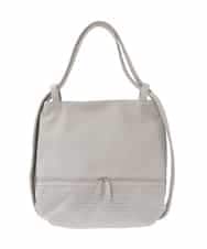 BKCGD26165 MK MICHEL KLEIN BAG(MK ミッシェルクラン バッグ) [2WAY]パンチングデザイン変形トートバッグ ライトグレー