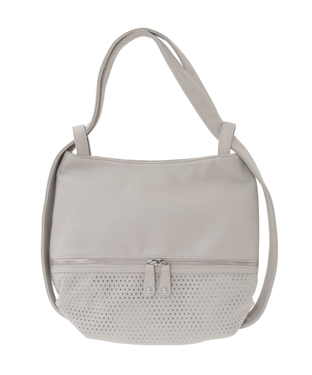 BKCGD28155 MK MICHEL KLEIN BAG(MK ミッシェルクラン バッグ) [2WAY]パンチングデザイン変形ミニトートバッグ ライトブルー