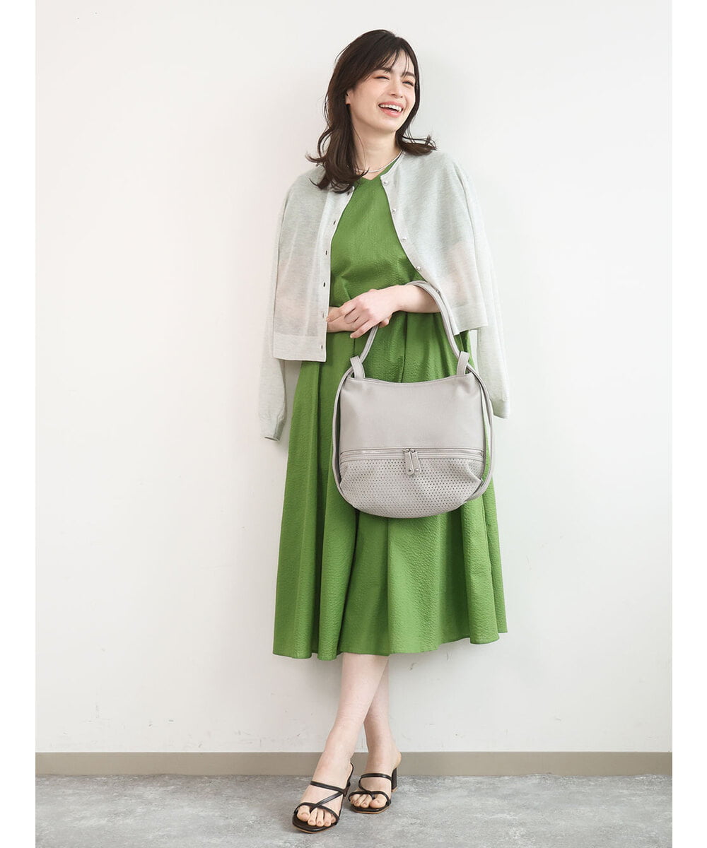 BKCGD28155 MK MICHEL KLEIN BAG(MK ミッシェルクラン バッグ) [2WAY]パンチングデザイン変形ミニトートバッグ ライトブルー