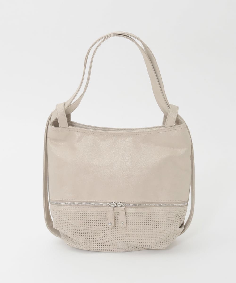 BKCGD28155 MK MICHEL KLEIN BAG(MK ミッシェルクラン バッグ) [2WAY]パンチングデザイン変形ミニトートバッグ ライトブルー