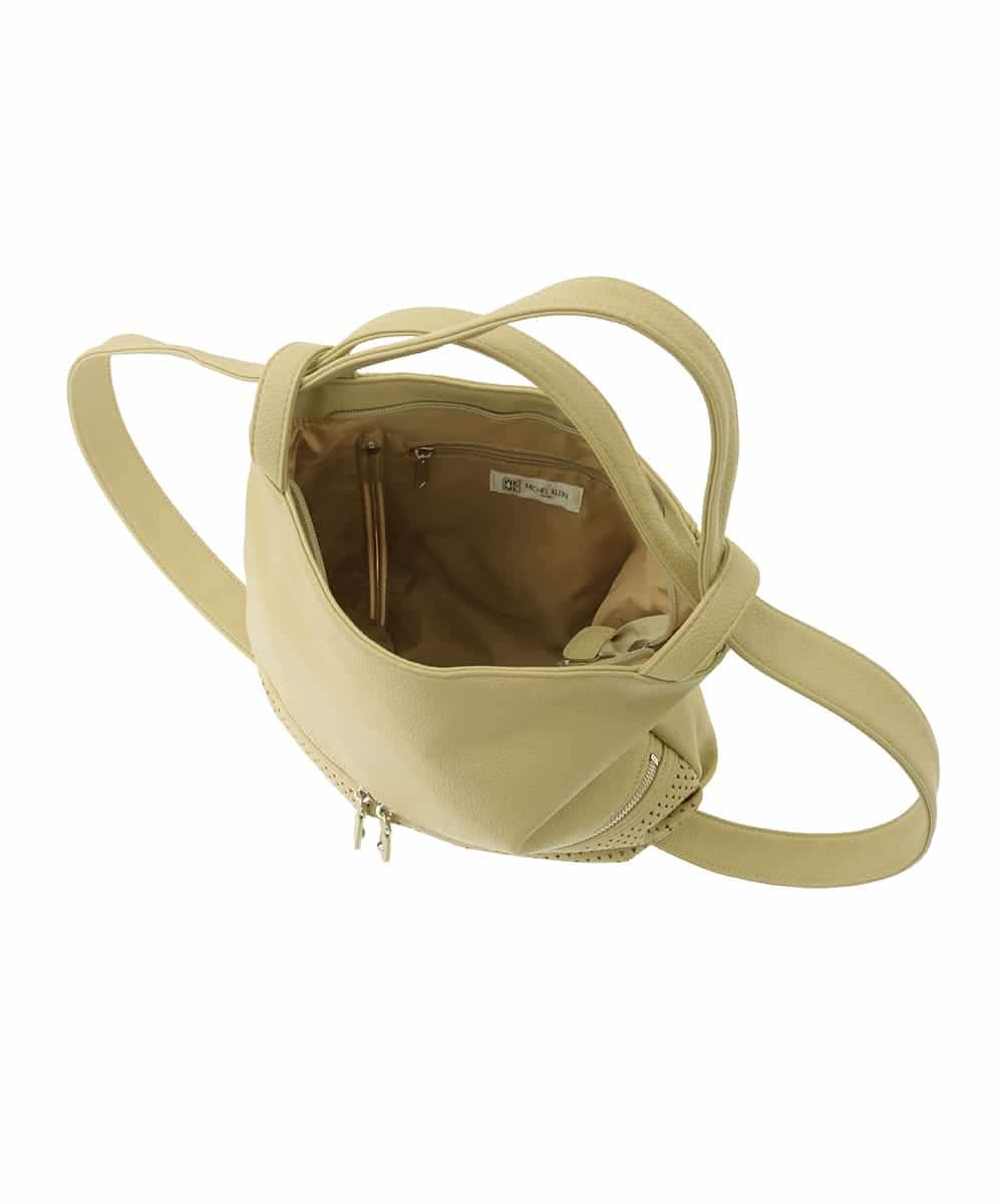 BKCGD28155 MK MICHEL KLEIN BAG(MK ミッシェルクラン バッグ) [2WAY]パンチングデザイン変形ミニトートバッグ ライトブルー