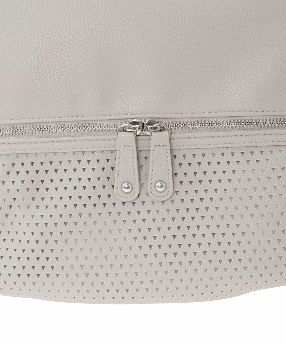 BKCGD28155 MK MICHEL KLEIN BAG(MK ミッシェルクラン バッグ) [2WAY]パンチングデザイン変形ミニトートバッグ ライトブルー