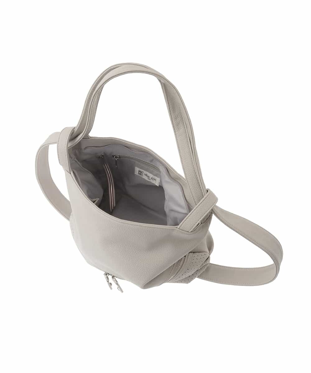 BKCGD28155 MK MICHEL KLEIN BAG(MK ミッシェルクラン バッグ) [2WAY]パンチングデザイン変形ミニトートバッグ ライトブルー