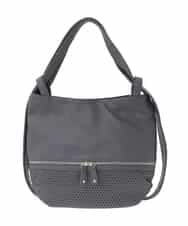 BKCGD28155 MK MICHEL KLEIN BAG(MK ミッシェルクラン バッグ) [2WAY]パンチングデザイン変形ミニトートバッグ グレー