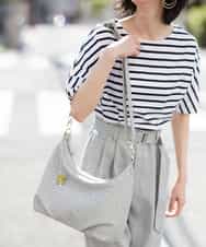 BKCGG49130 MK MICHEL KLEIN BAG(MK ミッシェルクラン バッグ) 【2WAY】フラワーパンチングショルダーバッグ グレー