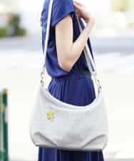 BKCGG49130 MK MICHEL KLEIN BAG(MK ミッシェルクラン バッグ) 【2WAY】フラワーパンチングショルダーバッグ グレー