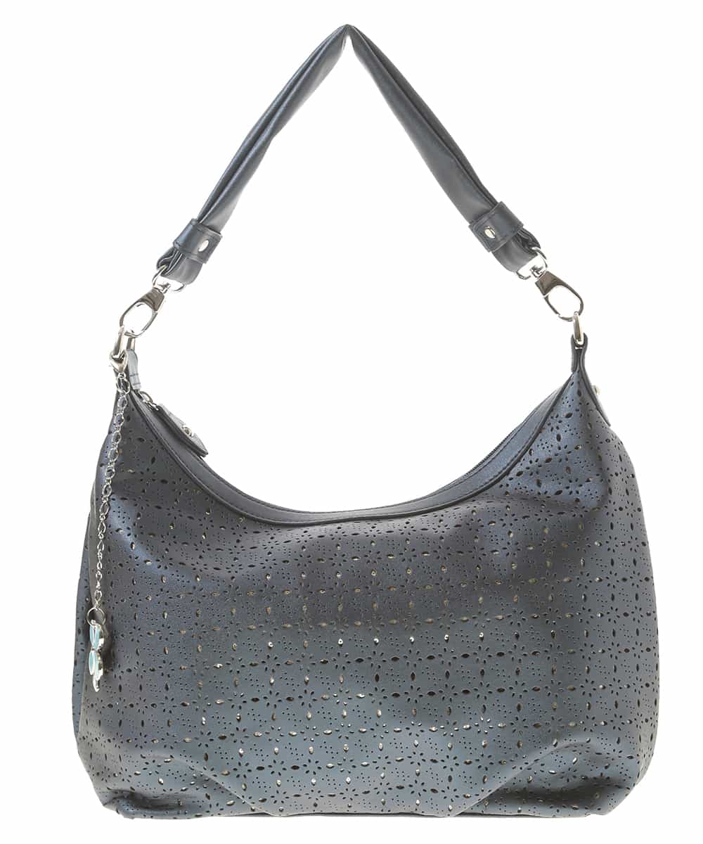 BKCGG49130 MK MICHEL KLEIN BAG(MK ミッシェルクラン バッグ) 【2WAY】フラワーパンチングショルダーバッグ ネイビー