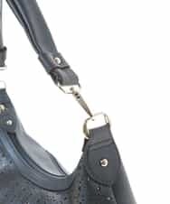BKCGG49130 MK MICHEL KLEIN BAG(MK ミッシェルクラン バッグ) 【2WAY】フラワーパンチングショルダーバッグ ネイビー
