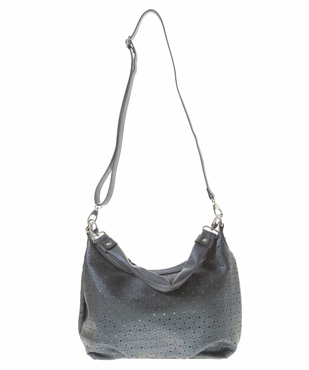 BKCGG49130 MK MICHEL KLEIN BAG(MK ミッシェルクラン バッグ) 【2WAY】フラワーパンチングショルダーバッグ ネイビー