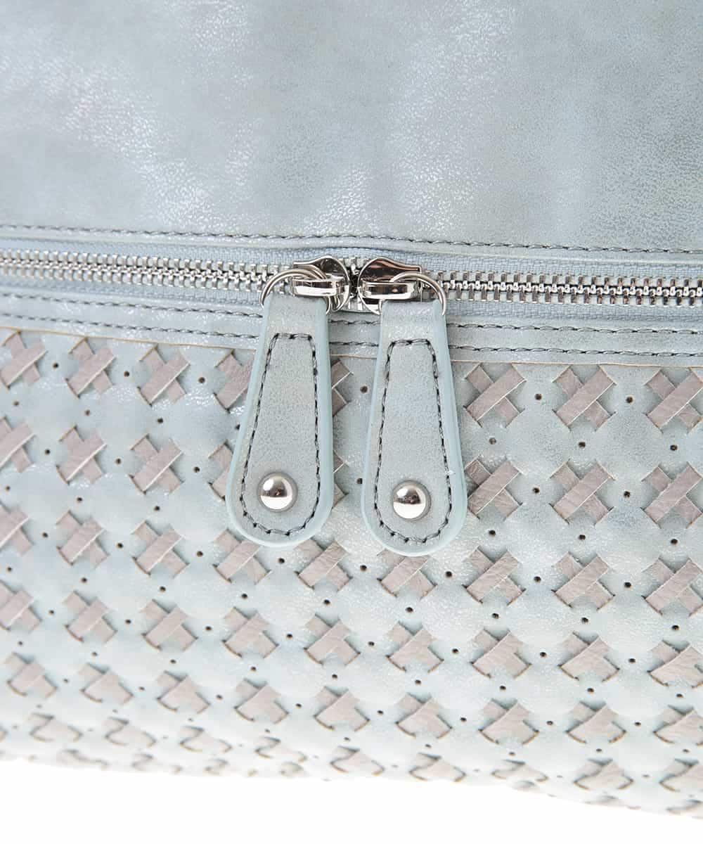 BKCGM26160 MK MICHEL KLEIN BAG(MK ミッシェルクラン バッグ) 【2WAY】フェイクレザービッグトートバッグ ライトブルー