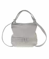 BKCGM26160 MK MICHEL KLEIN BAG(MK ミッシェルクラン バッグ) 【2WAY】フェイクレザービッグトートバッグ ライトグレー