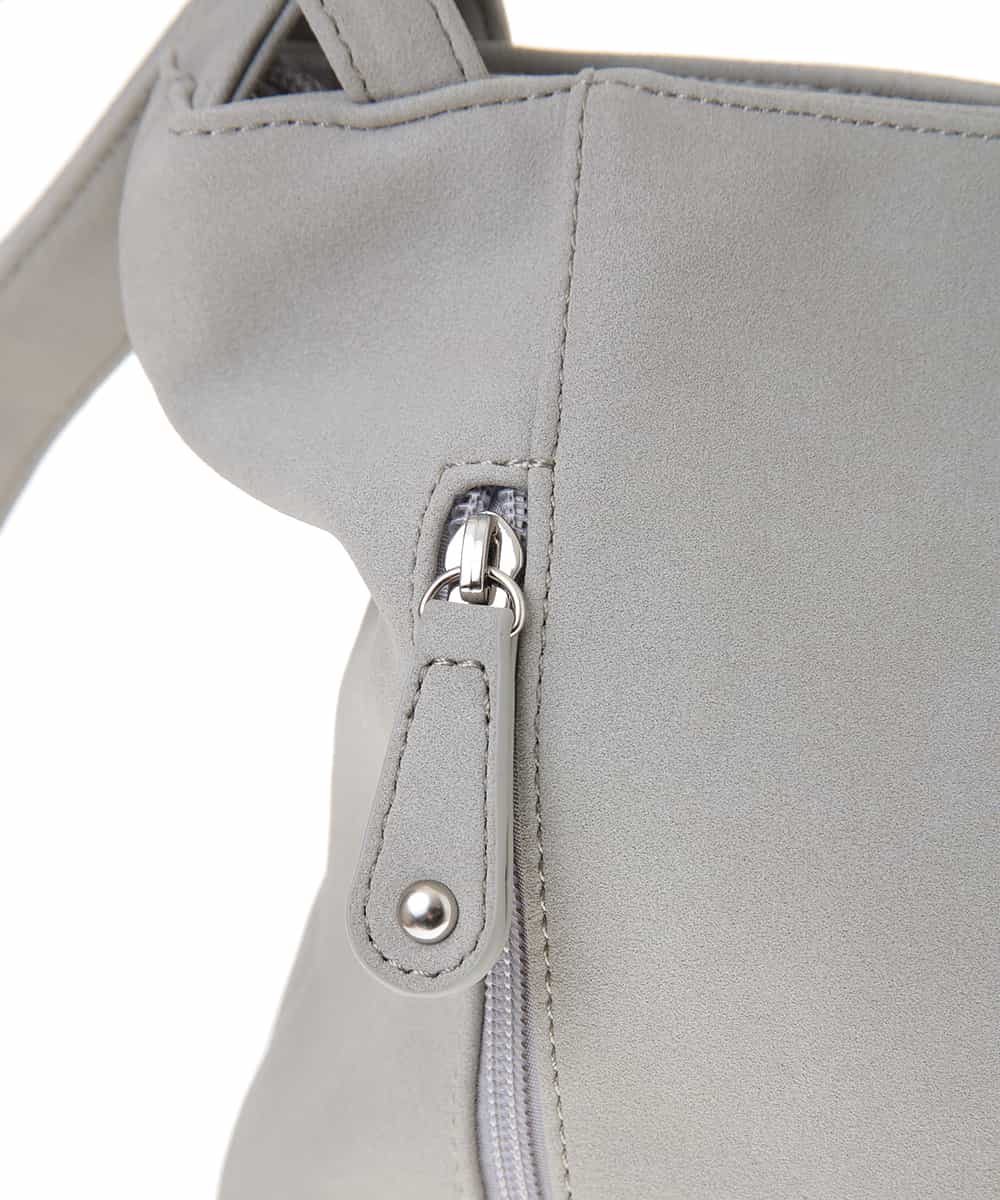 BKCGM26160 MK MICHEL KLEIN BAG(MK ミッシェルクラン バッグ) 【2WAY】フェイクレザービッグトートバッグ ライトグレー