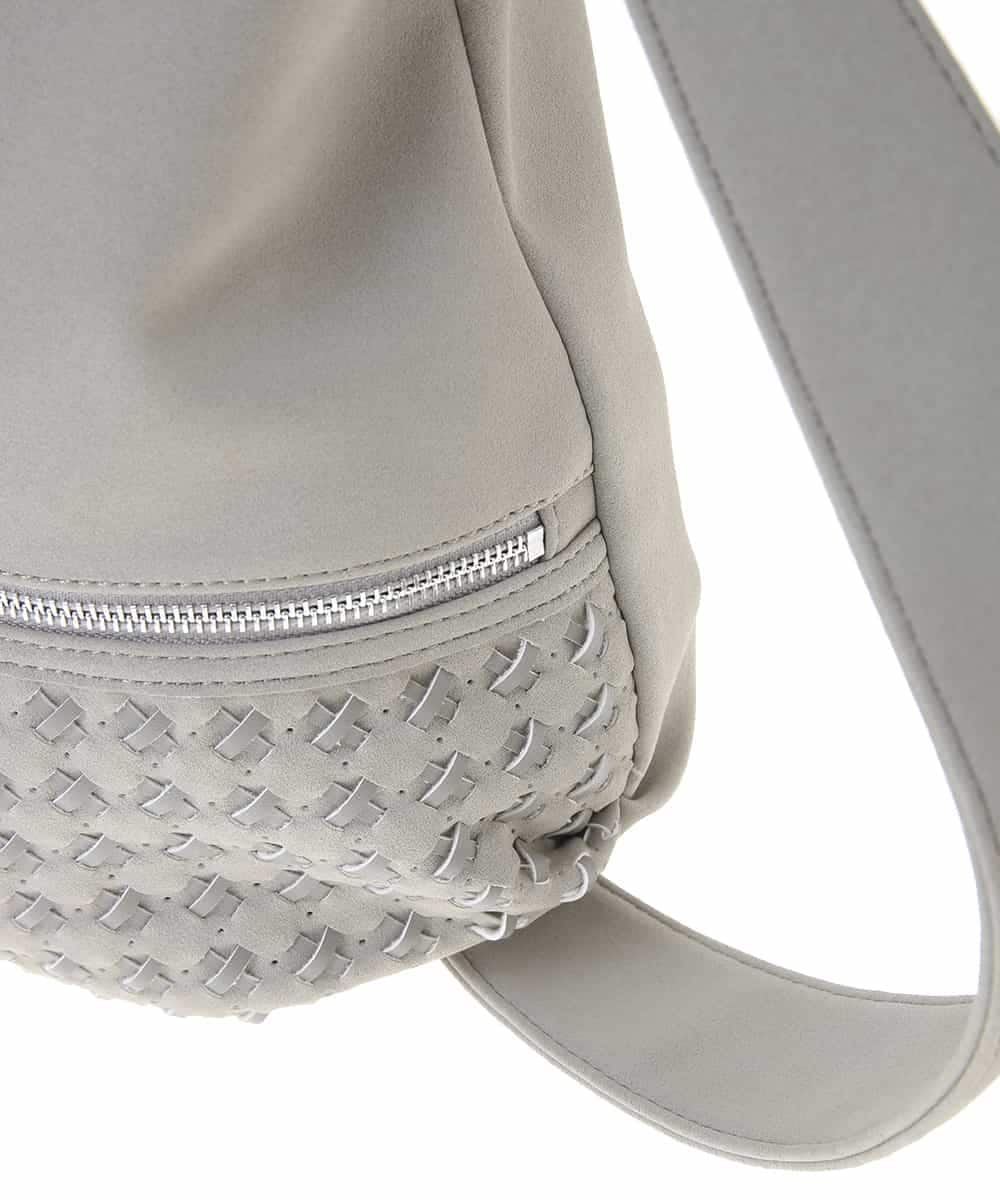 BKCGM26160 MK MICHEL KLEIN BAG(MK ミッシェルクラン バッグ) 【2WAY】フェイクレザービッグトートバッグ ライトグレー