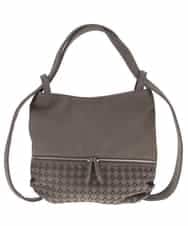 BKCGM28140 MK MICHEL KLEIN BAG(MK ミッシェルクラン バッグ) 【2WAY】フェイクレザートートバッグ ベージュ