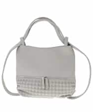BKCGM28140 MK MICHEL KLEIN BAG(MK ミッシェルクラン バッグ) 【2WAY】フェイクレザートートバッグ ライトグレー