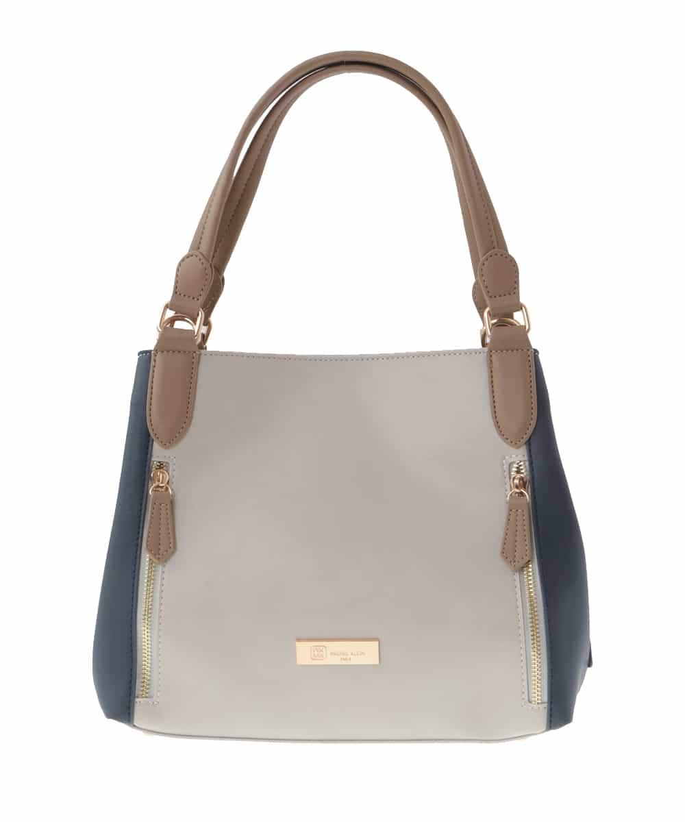 BKCGS05150 MK MICHEL KLEIN BAG(MK ミッシェルクラン バッグ) 【2WAY】バイカラースクエアトートバッグ ネイビー