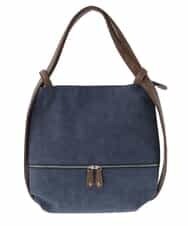 BKCGS05160 MK MICHEL KLEIN BAG(MK ミッシェルクラン バッグ) 【2WAY】フェイクレザーデニムプリントトートバッグ ネイビー