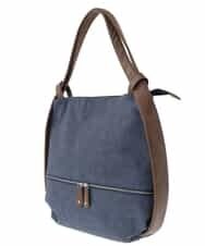 BKCGS05160 MK MICHEL KLEIN BAG(MK ミッシェルクラン バッグ) 【2WAY】フェイクレザーデニムプリントトートバッグ ネイビー