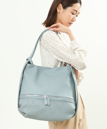 BKCGS26160 MK MICHEL KLEIN BAG [2WAY]フェイクレザー変形トートバッグ M