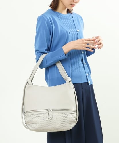 BKCGS28150 MK MICHEL KLEIN BAG [2WAY]合成皮革変形ミニトートバッグ S