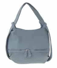 BKCGS28150 MK MICHEL KLEIN BAG(MK ミッシェルクラン バッグ) [2WAY]合成皮革変形ミニトートバッグ S ライトブルー