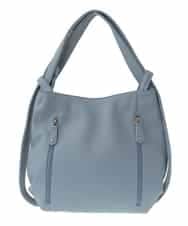 BKCGS28150 MK MICHEL KLEIN BAG(MK ミッシェルクラン バッグ) [2WAY]合成皮革変形ミニトートバッグ S ライトブルー
