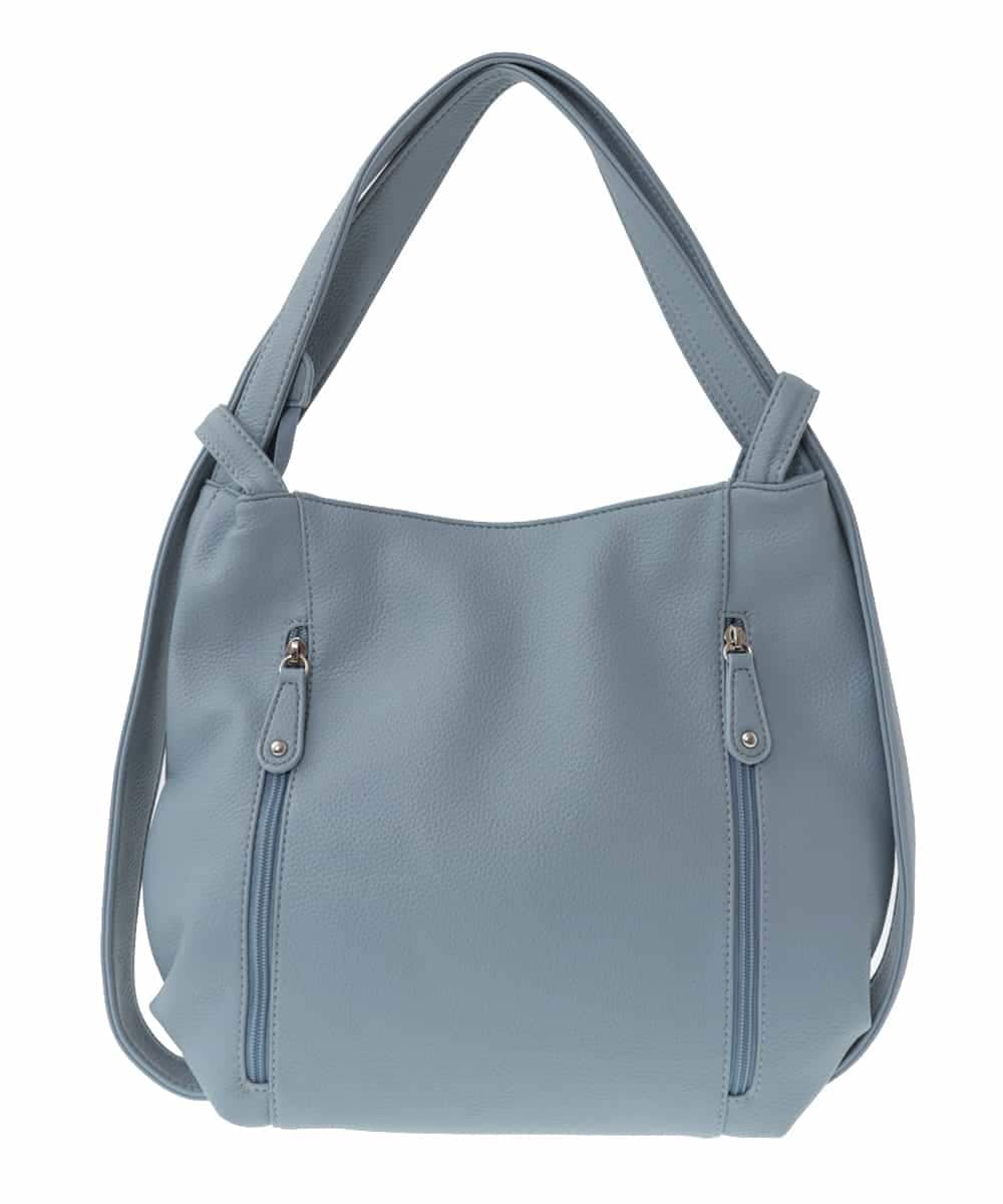 BKCGS28150 MK MICHEL KLEIN BAG(MK ミッシェルクラン バッグ) [2WAY]合成皮革変形ミニトートバッグ S ライトブルー