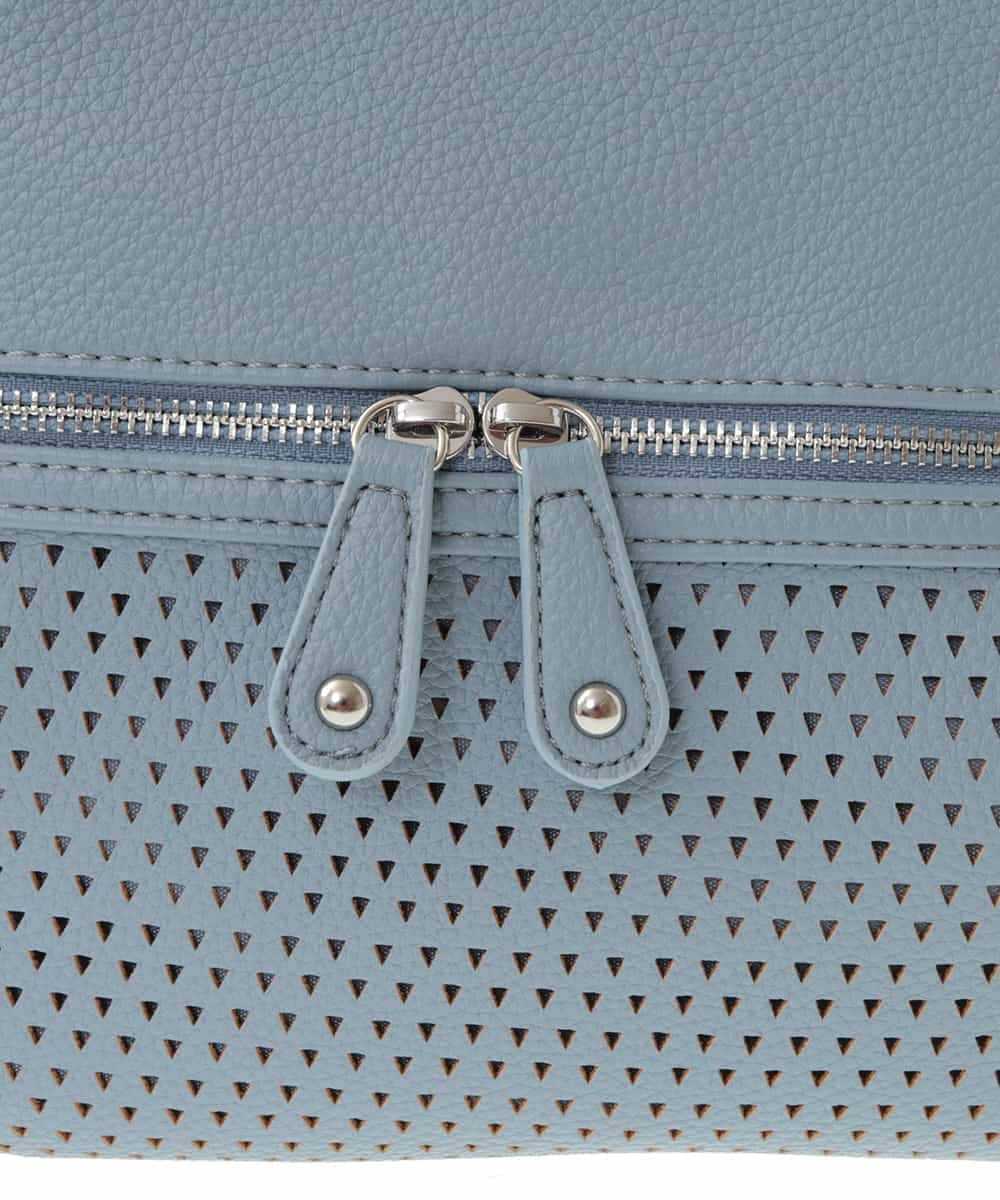 BKCGS28150 MK MICHEL KLEIN BAG(MK ミッシェルクラン バッグ) [2WAY]合成皮革変形ミニトートバッグ S ライトブルー