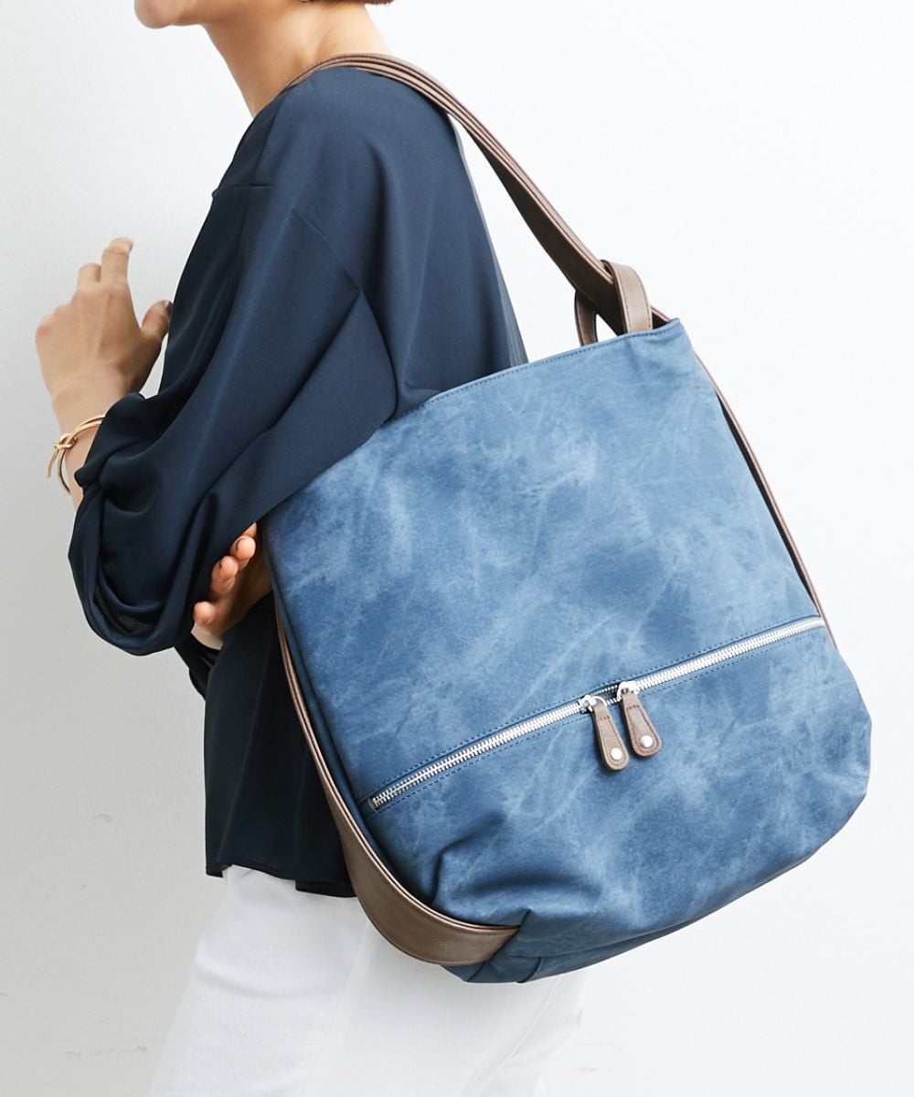 BKCGT05160 MK MICHEL KLEIN BAG(MK ミッシェルクラン バッグ) 【2WAY】スライドショルダーデニムライクトートバッグ ブルー
