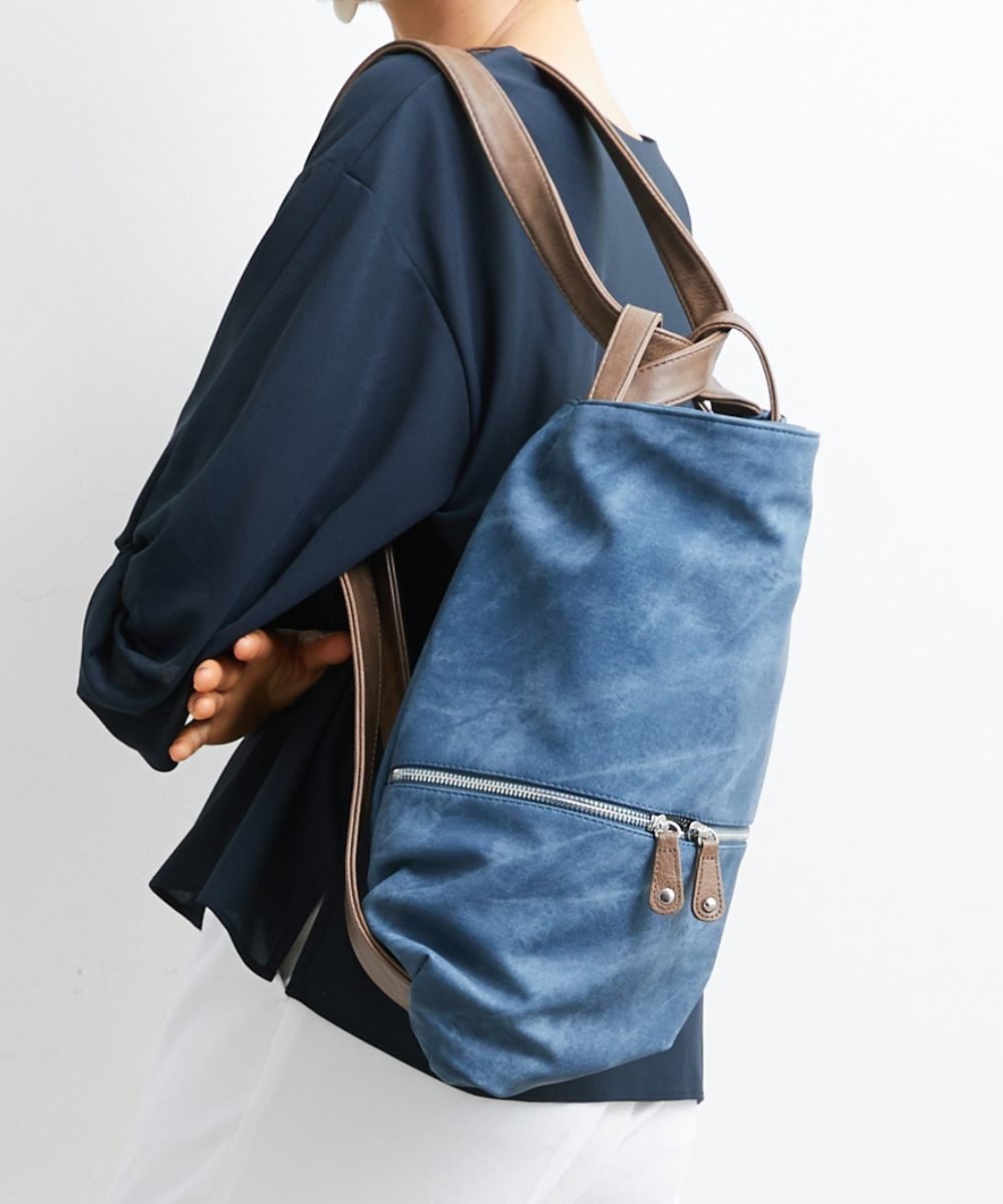 BKCGT05160 MK MICHEL KLEIN BAG(MK ミッシェルクラン バッグ) 【2WAY】スライドショルダーデニムライクトートバッグ ブルー