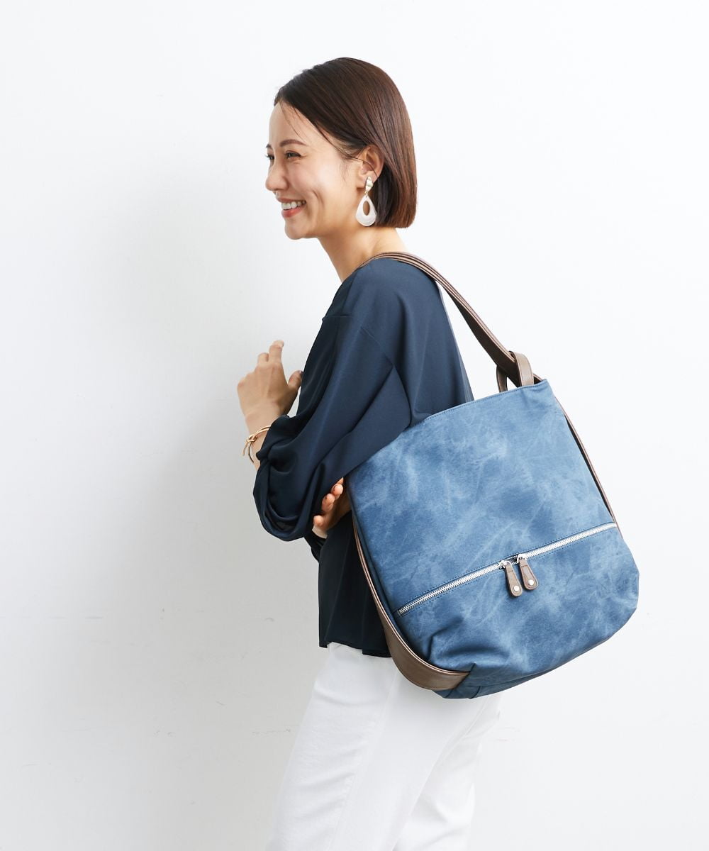 BKCGT05160 MK MICHEL KLEIN BAG(MK ミッシェルクラン バッグ) 【2WAY】スライドショルダーデニムライクトートバッグ ブルー