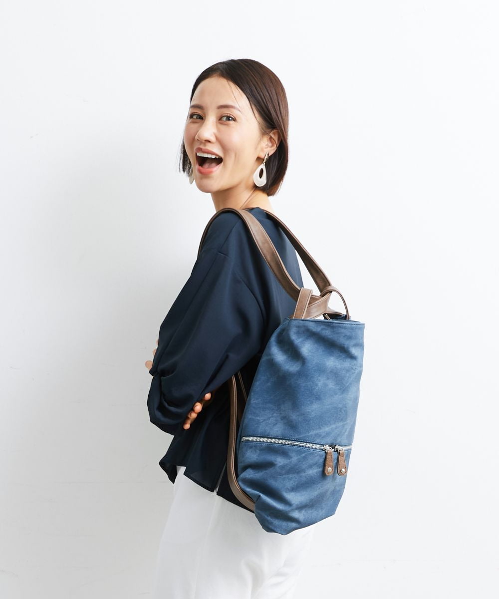 BKCGT05160 MK MICHEL KLEIN BAG(MK ミッシェルクラン バッグ) 【2WAY】スライドショルダーデニムライクトートバッグ ブルー
