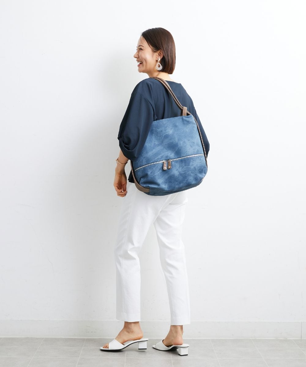 BKCGT05160 MK MICHEL KLEIN BAG(MK ミッシェルクラン バッグ) 【2WAY】スライドショルダーデニムライクトートバッグ ブルー