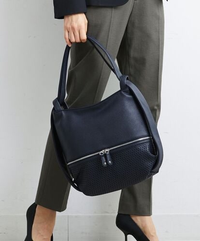 BKCGT28150 MK MICHEL KLEIN BAG [2WAY]スライドショルダーパンチングデザインミニバッグ